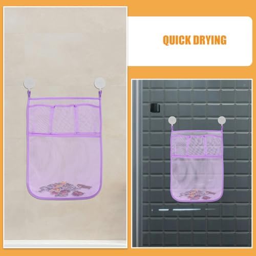 ERINGOGO 2pcs Mesh Bath Toy Organizer Hanging Storage Bag for Shower and Bath Tub