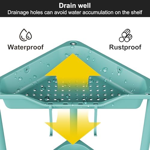 Orimade Rustproof 4 Tier Corner Shower Caddy Organizer Blue