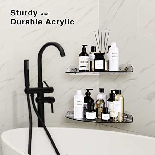 Bakzon Corner Shelves 2 Pack Clear Bathroom Organizer
