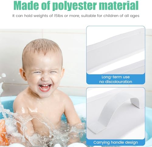 Bath Toy Storage Holder with 2 Pockets and Quick Dry Design