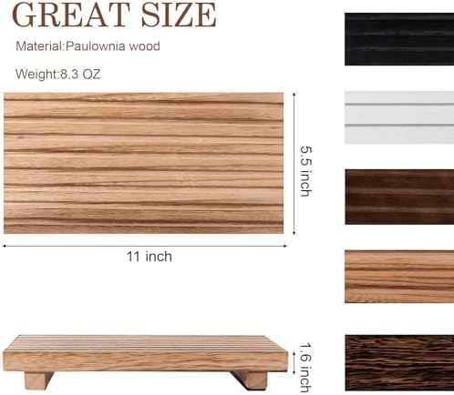 Zoocatia Bathroom Tray Wood Soap Holder 11x55 Inch