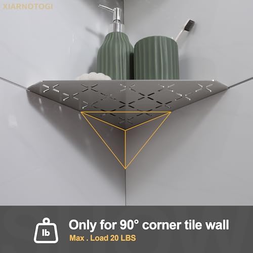 Recessed Corner Shower Shelf 2 Pack Cross-Brushed Stainless Steel