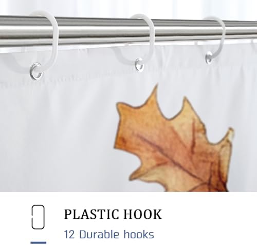 Desihom Fall Rhinos Pumpkins Shower Curtain Set 62W x 72L