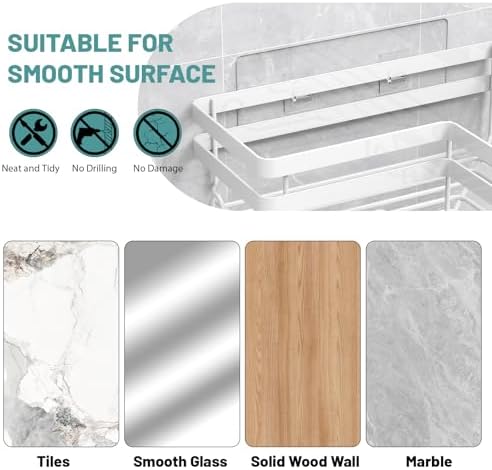 StorageRight Corner Shower Caddy 3 Pack Adhesive Organizer