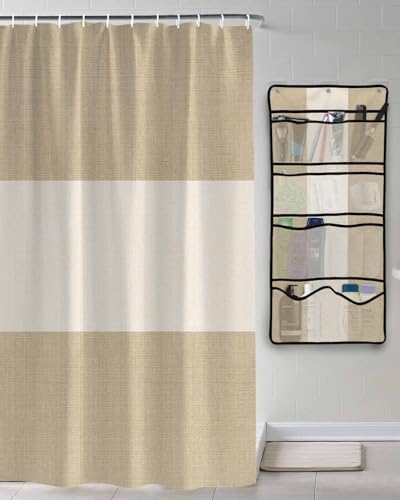 ZFUNCING Shower Curtain Mesh Organizer Set with Hooks