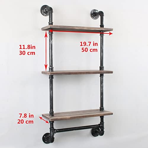 Industrial Style 3 Tier Towel Rack Over Toilet