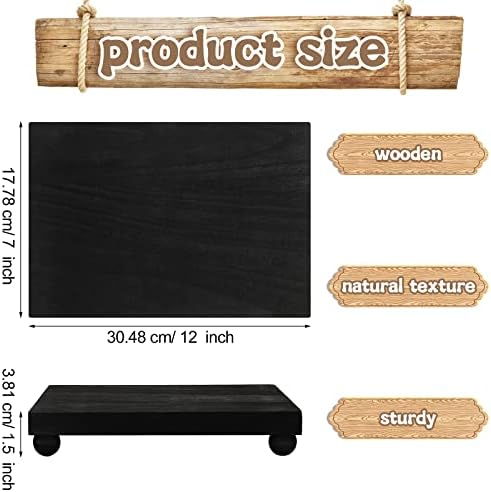 Amyhill Black Wood Soap Tray Stand for Kitchen and Bathroom