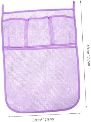 ERINGOGO 2pcs Violet Mesh Shower Caddy Tub Holder Organizer