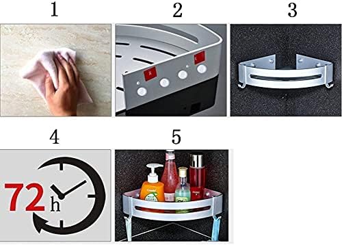 Aluminum Triangle Shower Caddy with 3 Layers