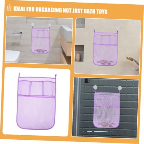 ERINGOGO 2pcs Violet Mesh Shower Caddy Tub Holder Organizer