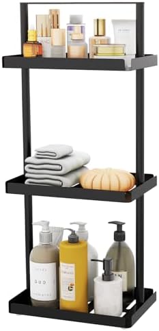 3 Tier Standing Shower Caddy Organizer Corner Black