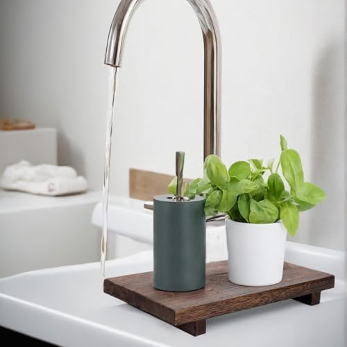 9x6 Inch Brown Wood Soap Riser Tray