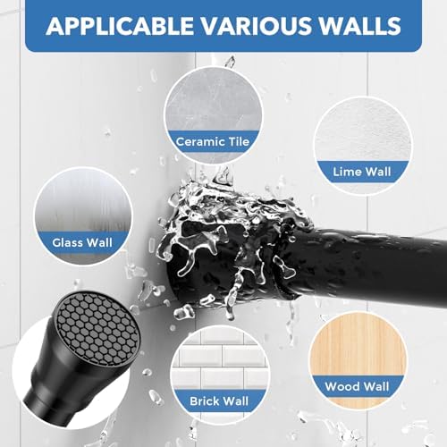 2 Pack 28-48 Inch Adjustable Stainless Steel Anti-Slip Shower Curtain Rods