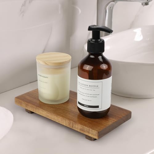 ZOVANO Small Tray Pedestal Stand - Waterproof Wood Display Riser