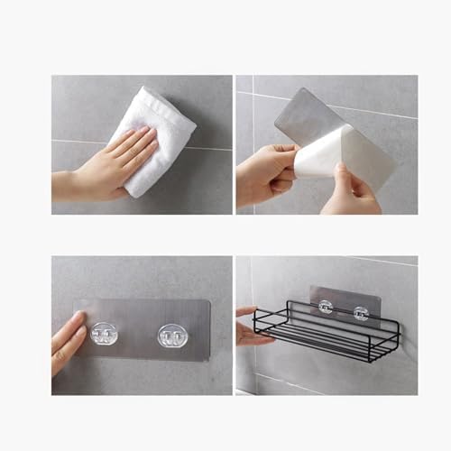 Iron Bathroom Shelf Wall Mounted Shower Caddy Organizer
