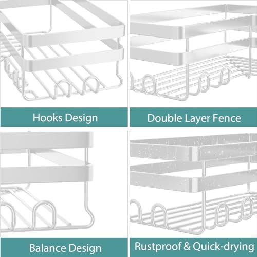 StorageRight Corner Shower Caddy 3 Pack Adhesive Organizer