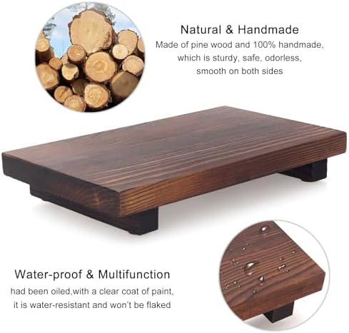 Wooden Bathroom Organizer Tray for Soap and Lotion