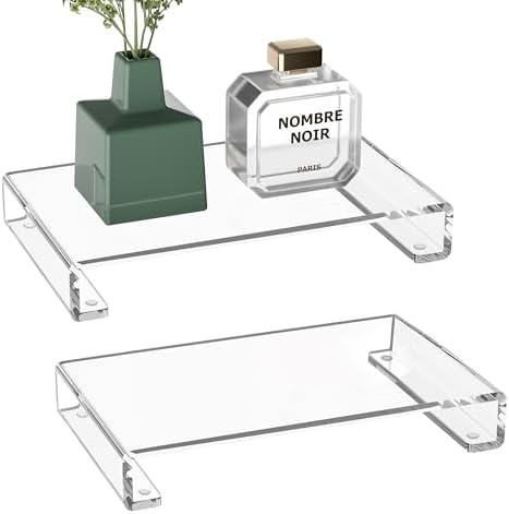 Crystal Clear Acrylic Soap Dish Holder for Bathroom
