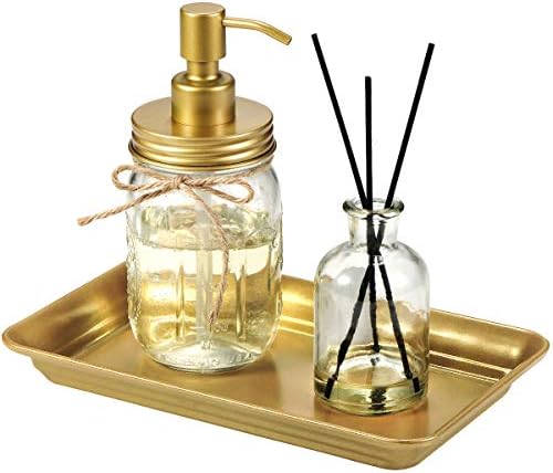 Vintage Farmhouse Decor Metal Vanity Tray Set of 2