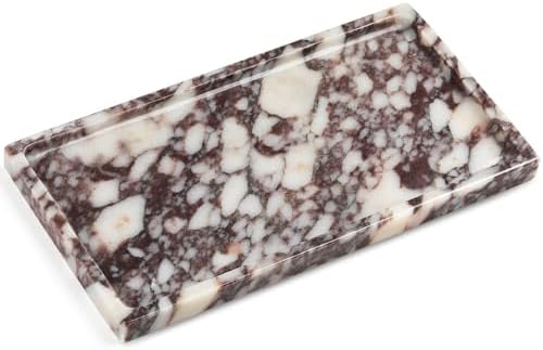 Natural Marble Vanity Tray for Bathroom and Kitchen Decor