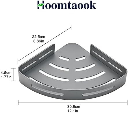 Hoomtaook 2-Tier Corner Shower Shelf No Drilling