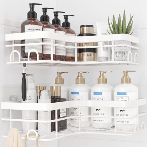 Corner Shower Caddy 2 Pack Adhesive Organizer