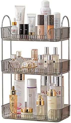 3-Tier Gray Countertop Storage Organizer for Bathroom and Kitchen