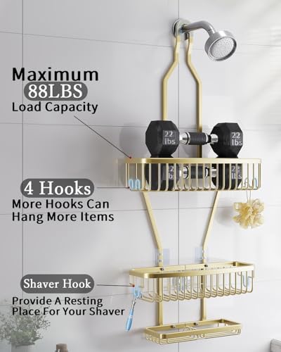 Skyapex Shower Caddy Hanging Organizer for Tall Showerheads