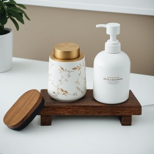 9x6 Inch Brown Wood Soap Riser Tray