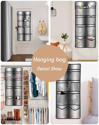 ZFUNCING Shower Curtain Organizer Set with 10 Pockets