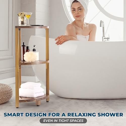 Bluewest 3-Tier Corner Shower Caddy Stand with Anti-Slip Feet
