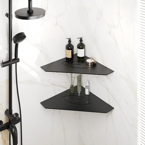FerdY 2-Pack 10 Inch Matte Black Shower Caddy