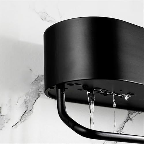 2 Pack Black Shower Caddy with Towel Bar and Organizer