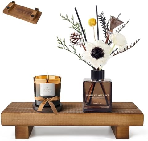 Wood Riser Soap Stand 866x354 Inch Footed Tray for Bathroom and Kitchen Use