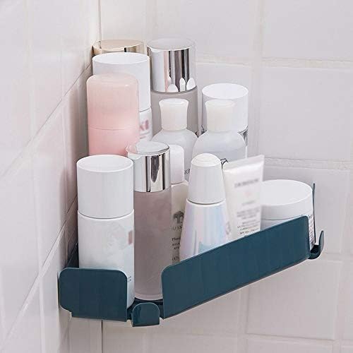 Pink Corner Shelves Shampoo Holder Space Saving Wall Organizer