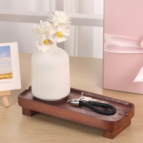 Wood Riser Soap Dish Decorative Tray 87 x 36 Inches Dark Brown