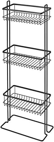 InterDesign Everett Metal Standing Shower Caddy 3-Tier Matte Black