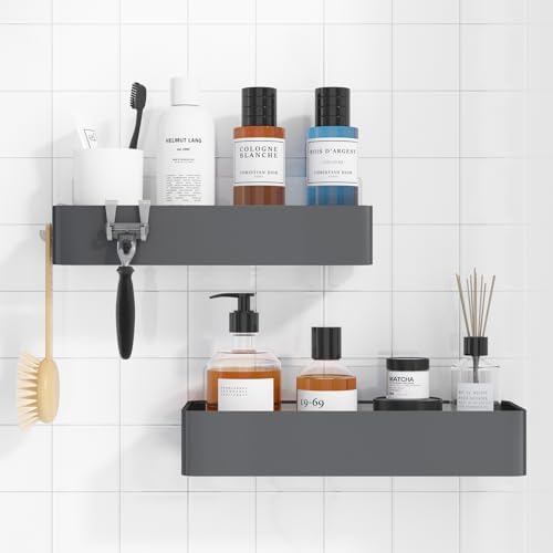 Kitsure Large Shower Caddy 2 Pack Grey