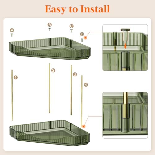 Lifewit 2-Tier Corner Organizer for Bathroom and Kitchen