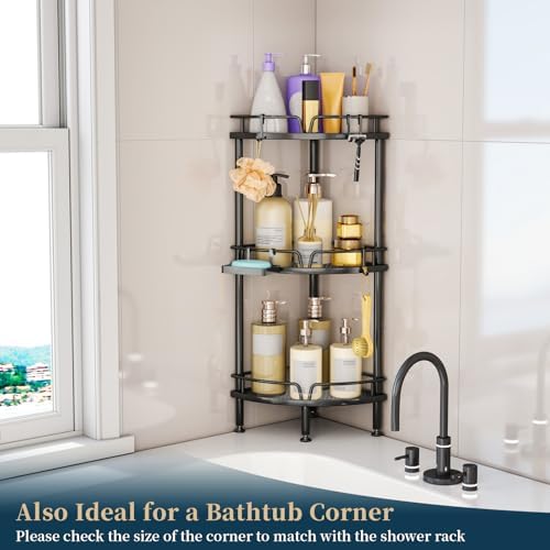 Consumest Corner Shower Caddy Stand 3 Tier