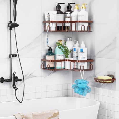 Moforoco Adhesive Corner Shower Caddy 3 Pack