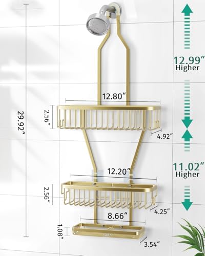 Skyapex Shower Caddy Hanging Organizer for Tall Showerheads
