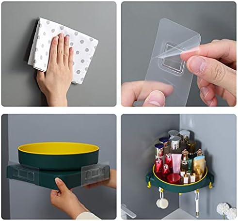 Corner Shower Shelf Rotating Storage Rack Organizer Green