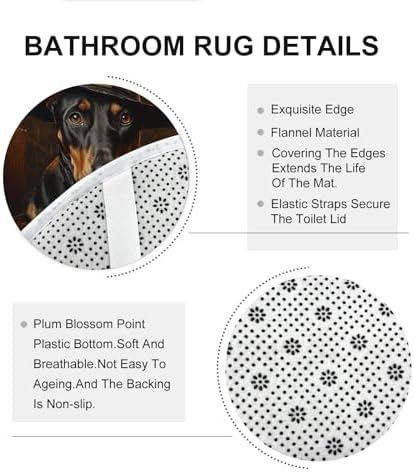 4PCS Halloween Witch Dog Bathroom Set with Non-Slip Rug and Magic Book Candle Decor