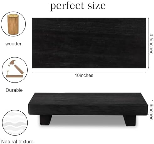 Small Wooden Tray Pedestal Stand for Bathroom and Kitchen
