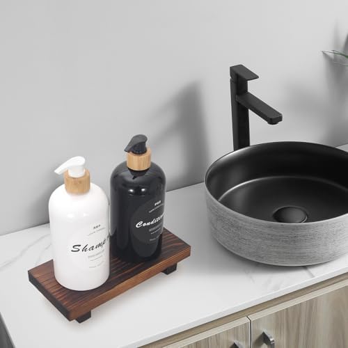 Wooden Bathroom Organizer Tray for Soap and Lotion