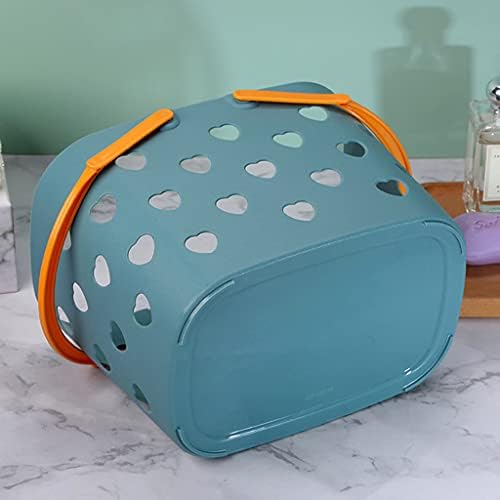 Plastic Storage Basket with Handles and Holes