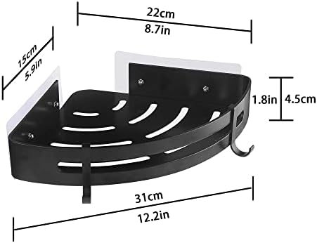 JASTT Corner Shelf Organizer 2 Pack Black