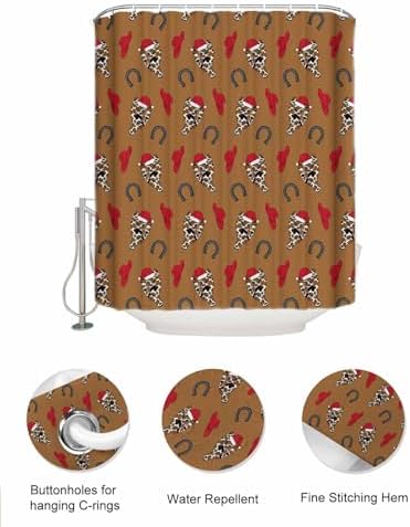 Shower Curtain with Mesh Organizer and Hooks