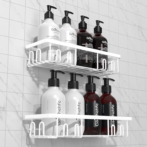 2025 New Adhesive Shower Caddy 2 Pack White